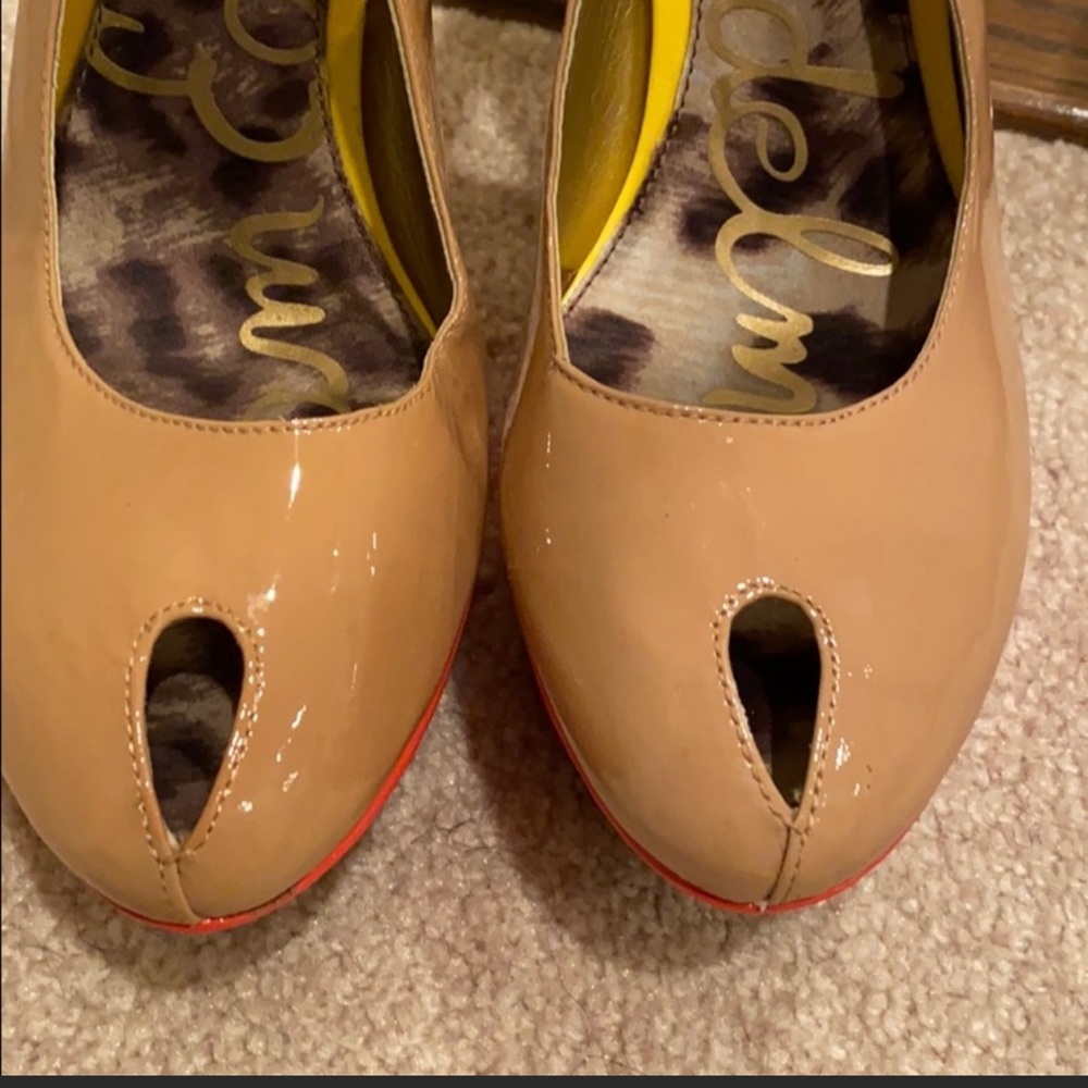 Sam Edelman size 10 slingback peep toe 5” heel